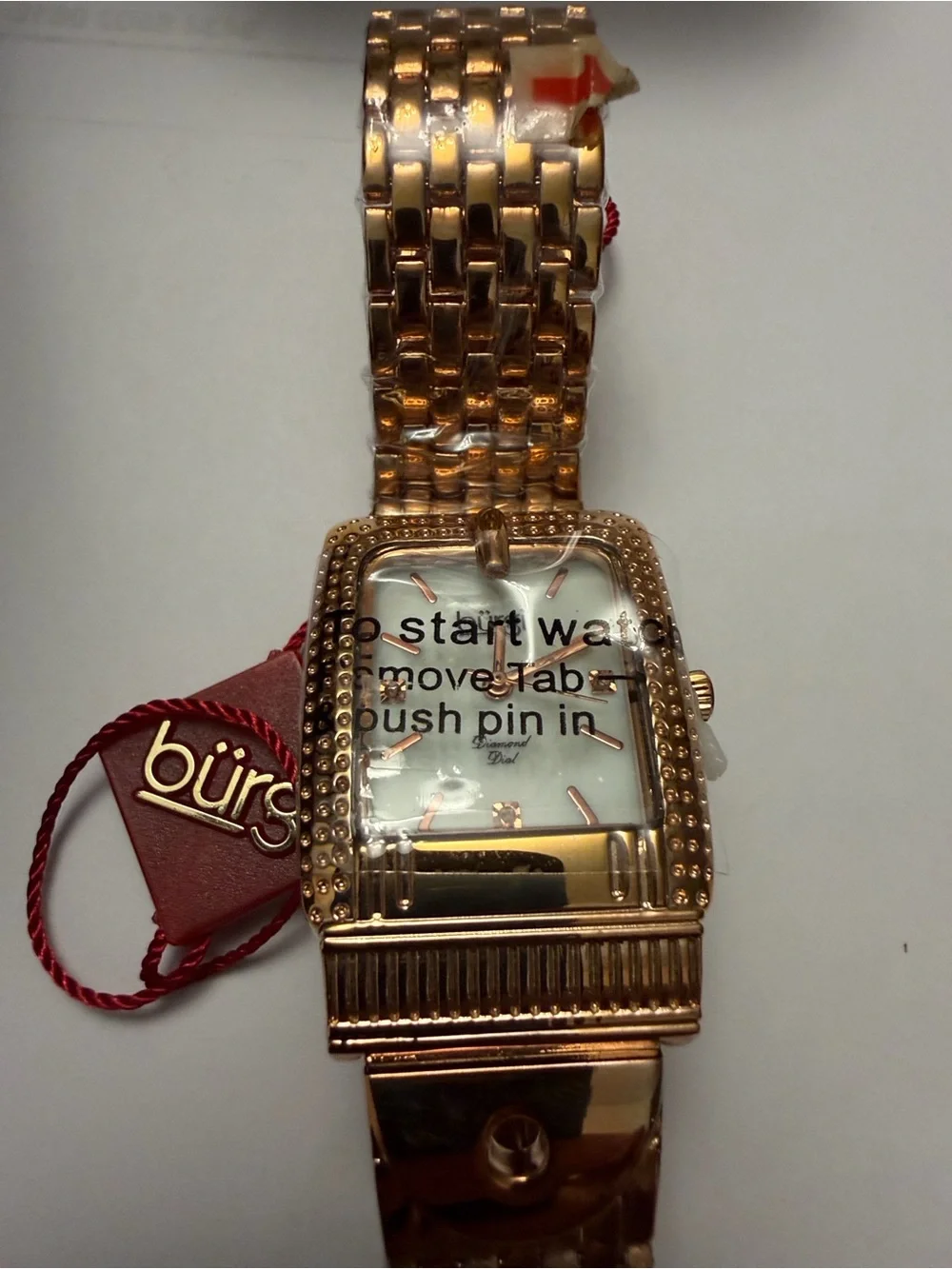 Rose Gold Crystal Accent Bracelet Smartwatch